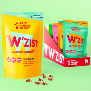 5 mixed flavour pouches of W’ZIS Dog Treats